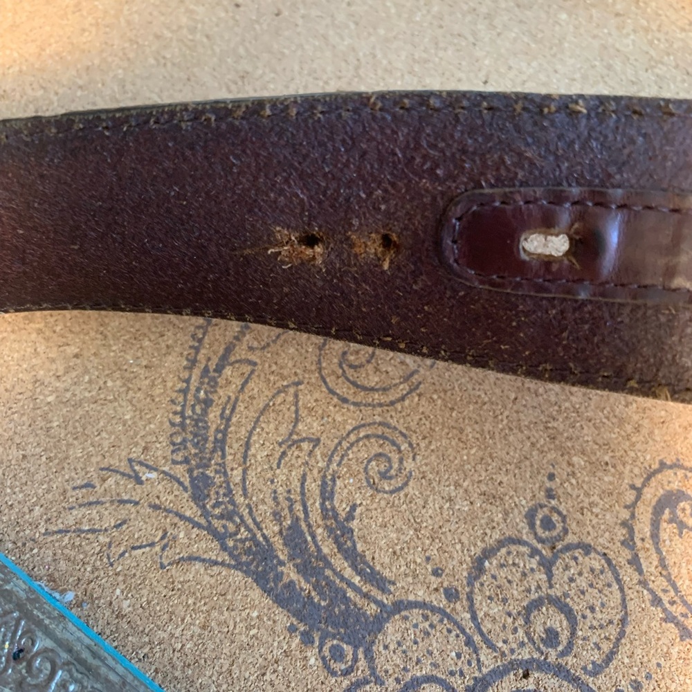 π΄SOLDπ΄ Tony Lama Western Leather Belt - Picture 10 of 12